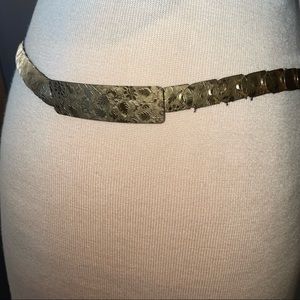 Vintage Gold Tone Scale Belt